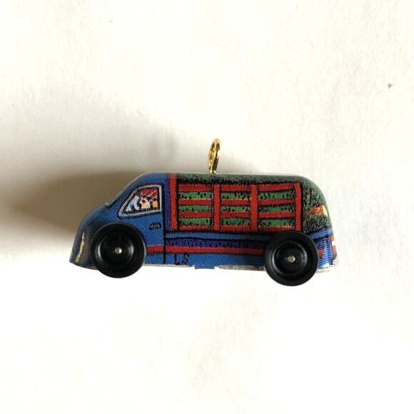 Hallmark Pressed Tin Truck Keepsake Miniature Ornament On the Road #4 1996 Vtg - Picture 1 of 13